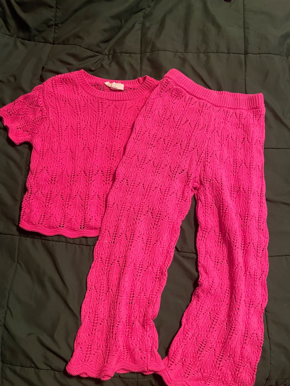Knitted Girls Matching Set